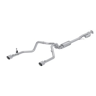 MBRP | Exhaust 3in. Cat Back; 2.5in. Dual Rear; T304 - Silverado / Sierra 1500 2.7T 2019-2024