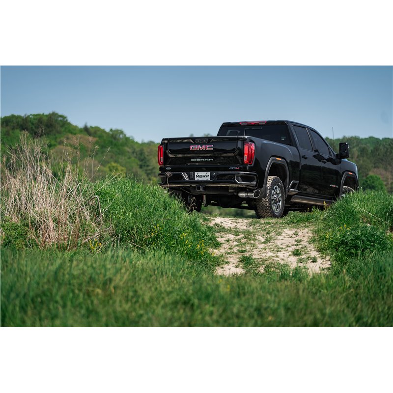 MBRP | Exhaust 5in. Filter Back; Single Side; T409 - Silverado / Sierra 2500 HD / 3500 HD 6.6L 2020-2023