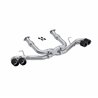 MBRP | Exhaust 3in. Cat-Back; Quad Split Rear with 4.5in. Carbon Fiber Tips; T304 - Corvette 6.2L 2020-2023