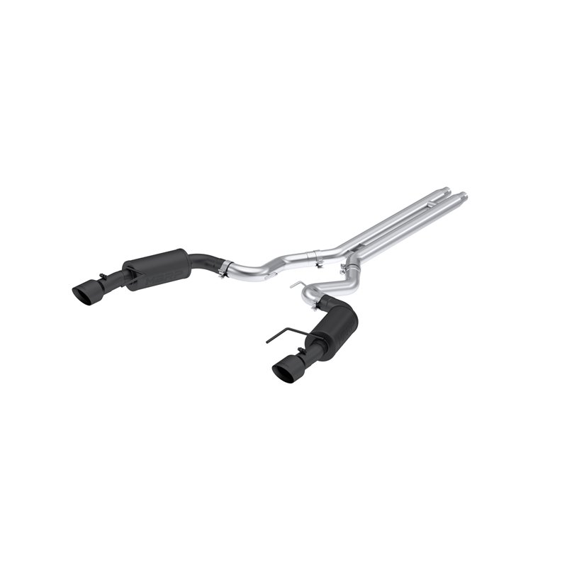 MBRP | Exhaust 3in. Cat Back; Dual Split Rear; Street Version; 4.5in. tips; Black Coated - Mustang GT / GT Premium 5.0L 2024