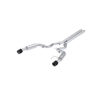 MBRP | Exhaust 3in. Cat Back; Dual Split Rear; Race Version; 4.5in. CF tips; T304 - Mustang GT / GT Premium 5.0L 2024