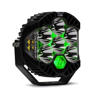 Baja Designs | LP6 Pro LED Auxiliary Light Pod - Light Pattern: Driving/Combo; Color: Clear; Backlight: Green