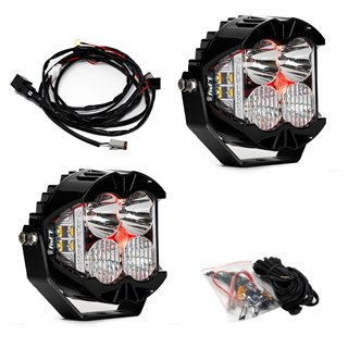 Baja Designs | LP4 Pro LED Auxiliary Light Pod Pair - Light Pattern: Driving/Combo; Color: Clear; Backlight: Red