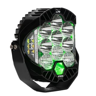 Baja Designs | LP9 Pro LED Auxiliary Light Pod - Light Pattern: Driving/Combo; Color: Clear; Backlight: Green