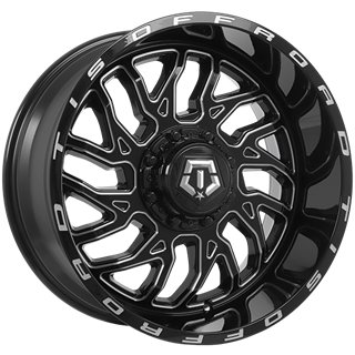 TIS Wheels | 544 20x10.0 ET-25 - Gloss Black - Milled Edge