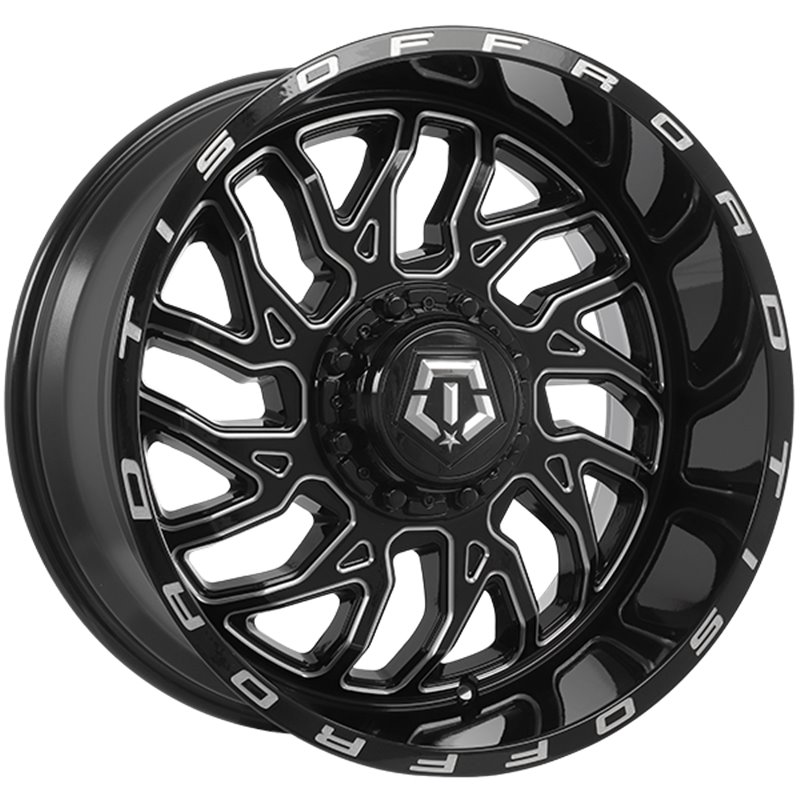TIS Wheels | 544 20x10.0 ET-25 - Gloss Black - Milled Edge