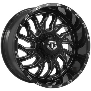 TIS Wheels | 544 20x10.0 ET-25 - Gloss Black - Milled Edge