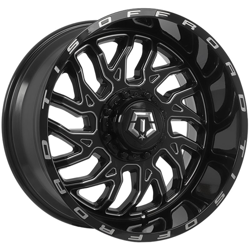 TIS Wheels | 544 20x10.0 ET-25 - Gloss Black - Milled Edge