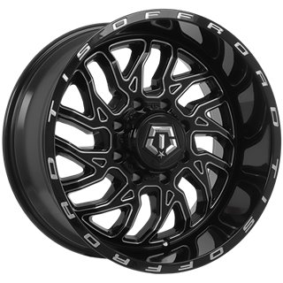 TIS Wheels | 544 20x10.0 ET-25 - Gloss Black - Milled Edge