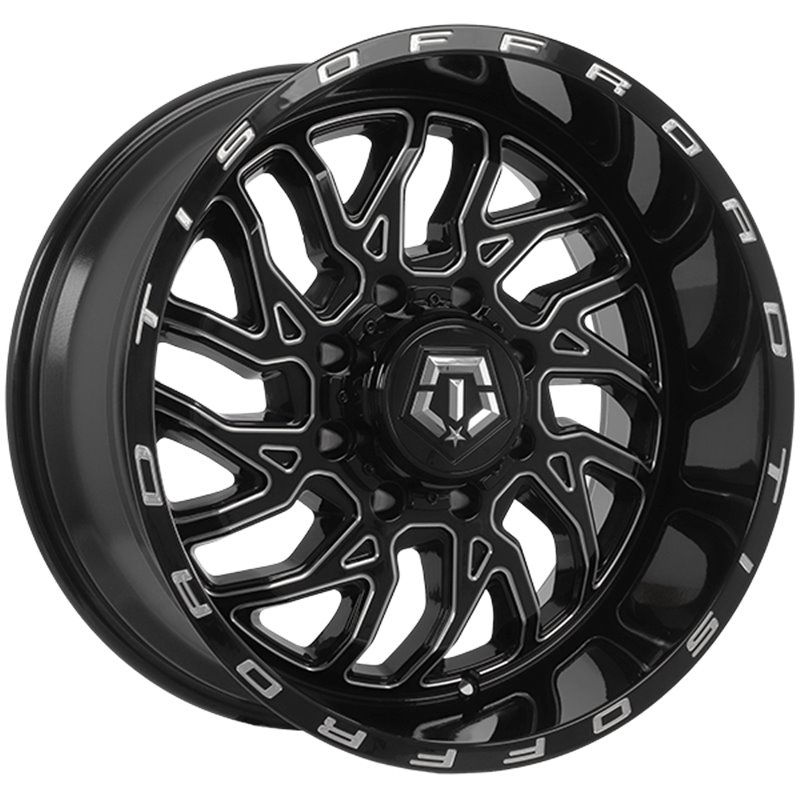 TIS Wheels | 544 20x10.0 ET-25 - Gloss Black - Milled Edge