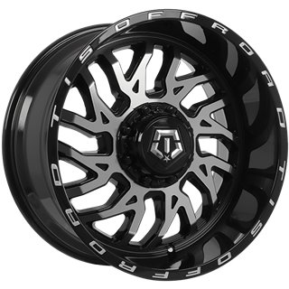 TIS Wheels | 544 20x10.0 ET-25 - Gloss Black - Machined Face