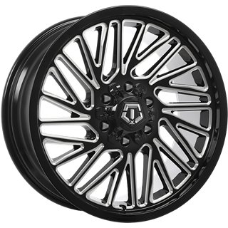 TIS Wheels | 553 20x9.0 ET-12 - Gloss Black - Milled Edge