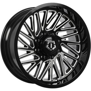 TIS Wheels | 553 20x10.0 ET-12 - Gloss Black - Milled Edge
