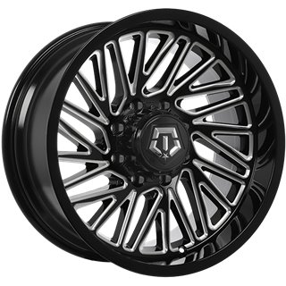 TIS Wheels | 553 20x10.0 ET-12 - Gloss Black - Milled Edge