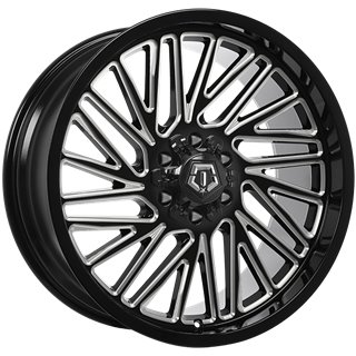 TIS Wheels | 553 22x10.0 ET10 - Gloss Black - Milled Edge