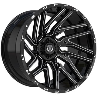 TIS Wheels | 554 20x10.0 ET-19 - Gloss Black - Milled Edge