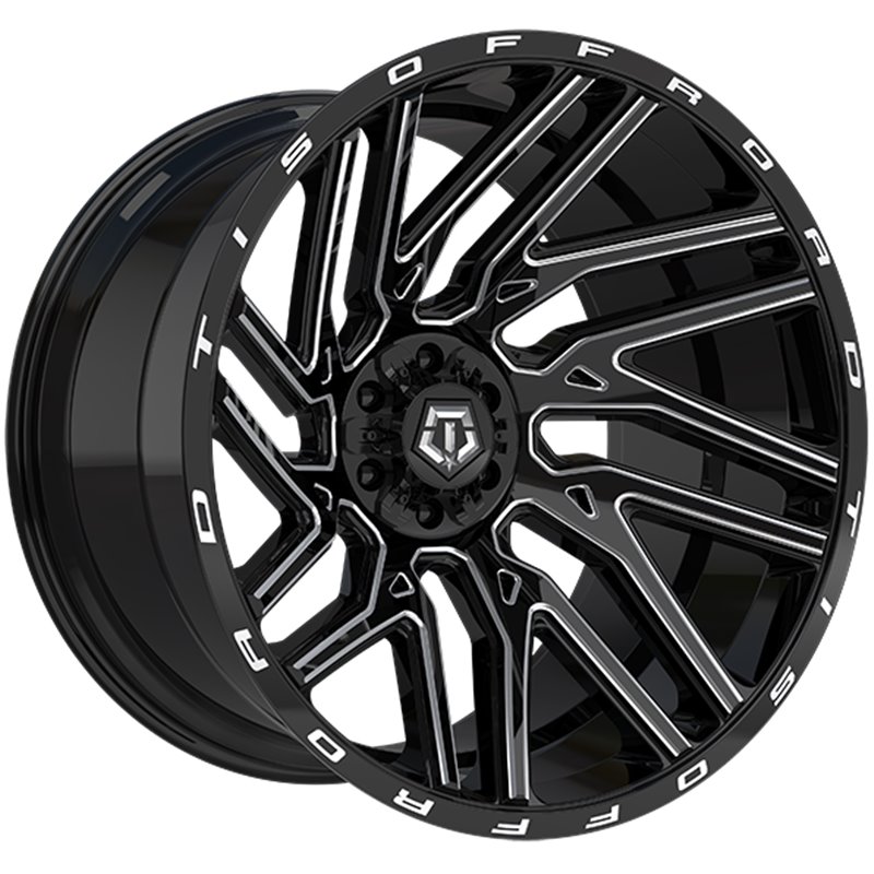 TIS Wheels | 554 20x10.0 ET-19 - Gloss Black - Milled Edge