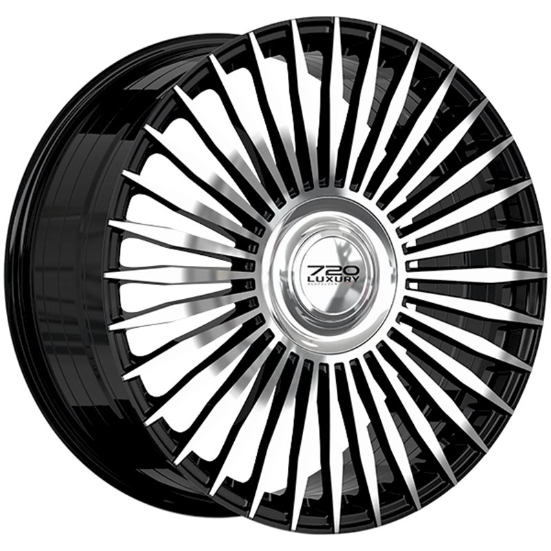 720 Luxury | INFINITY 22x9.5 ET40 - Gloss Black - Machined Face