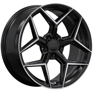 Ruffino | HANS 19x8.5 ET35 - Gloss Black - Machined Face