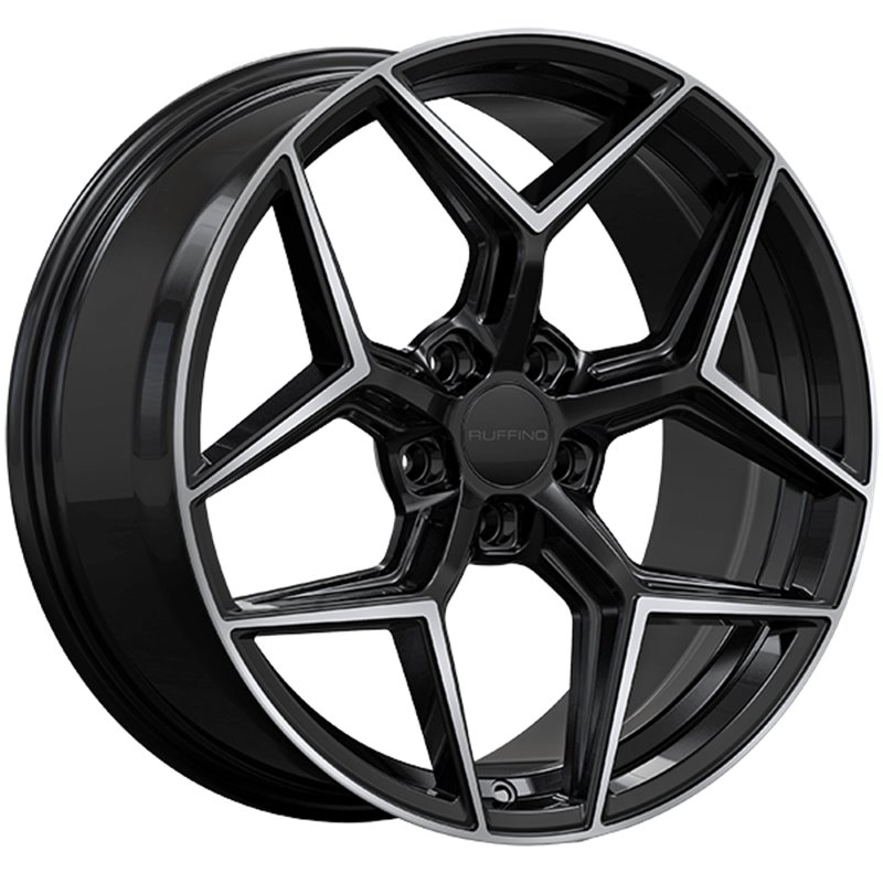 Ruffino | HANS 19x8.5 ET35 - Gloss Black - Machined Face