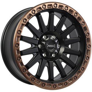 Ruffino HARD | BLAZE 20x9.0 ET15 - Satin Black - Satin Bronze Lip