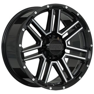 Ruffino HARD | MYSTIC 20x9.0 ET15 - Gloss Black - Milled Edge
