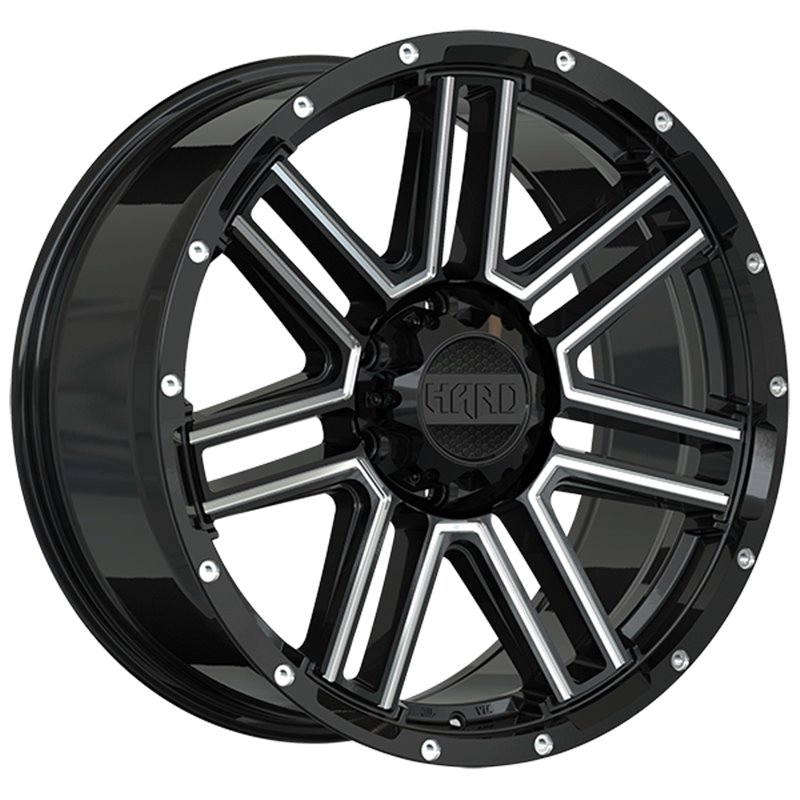 Ruffino HARD | MYSTIC 20x9.0 ET15 - Gloss Black - Milled Edge