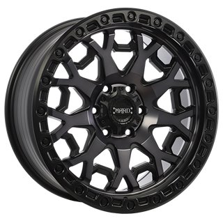 Ruffino HARD | MIDNIGHT 17x9.0 ET0 - Satin Black - Machined Face - Smoked Clear