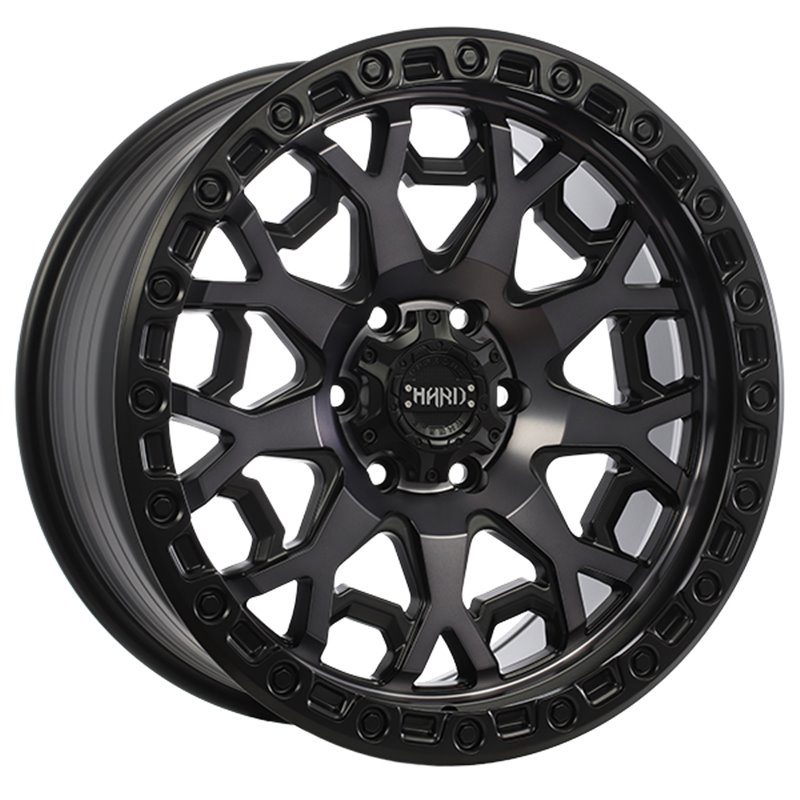 Ruffino HARD | MIDNIGHT 18x9.0 ET25 - Satin Black - Machined Face - Smoked Clear
