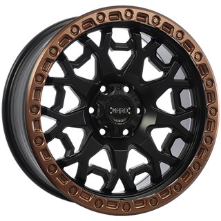 Ruffino HARD | MIDNIGHT 20x9.0 ET25 - Satin Black - Satin Bronze Lip