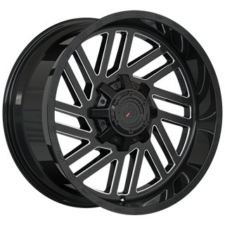 Forged Wheels | XR107 20x10.0 ET-12 - Gloss Black - Milled Edge