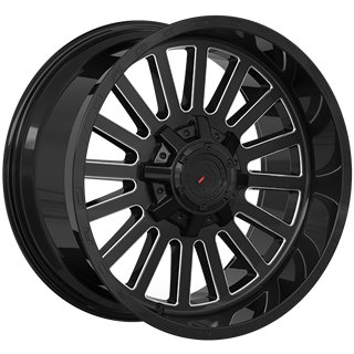 Forged Wheels | XR108 20x10.0 ET-12 - Gloss Black - Milled Edge