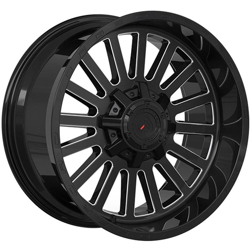 Forged Wheels | XR108 20x10.0 ET-12 - Gloss Black - Milled Edge