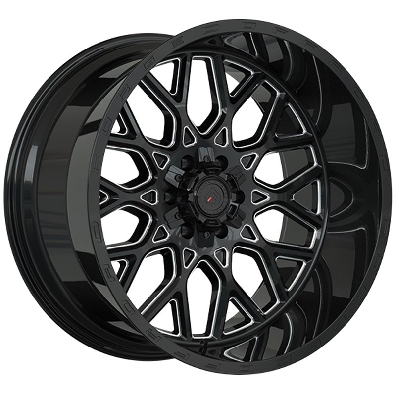 Forged Wheels | XR109 22x12.0 ET-44 - Gloss Black - Milled Edge
