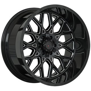 Forged Wheels | XR109 22x12.0 ET-44 - Gloss Black - Milled Edge