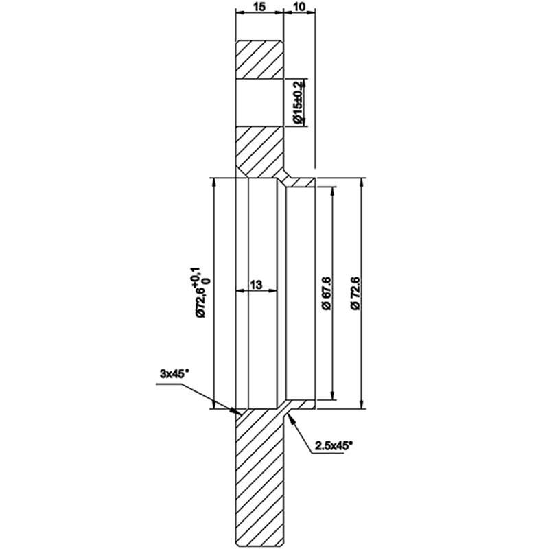 DAI | Wheel Spacer 15mm / 72.6mm / 5x120 (Sold individually)