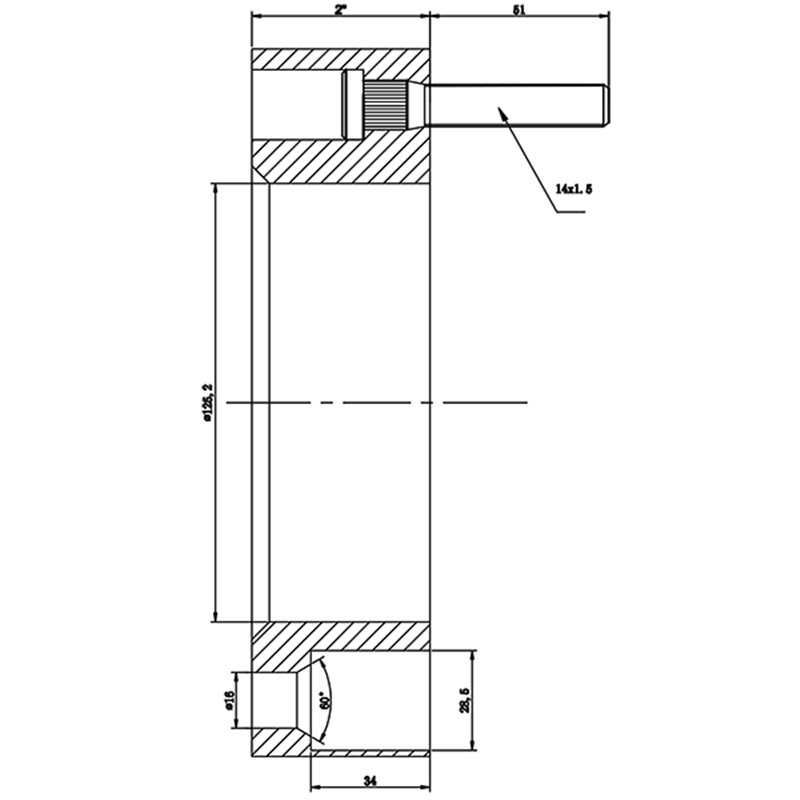 DAI | Wheel Spacer 2.0" / 125.2mm / 8x170 / 14x1.5 (Sold as a pair)