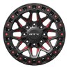 RTX | Zion 18x9.0 ET20 - Gloss Black Milled Red