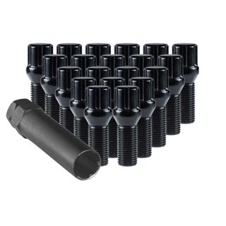 Ceco | (20) 6 Spline Drive Bolt 12x1.5 28mm with Key CD3800S Black