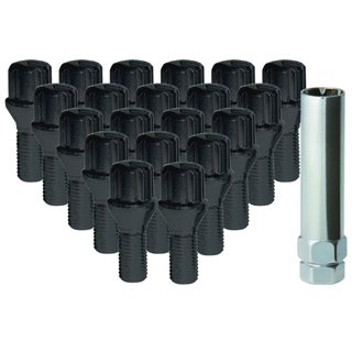 Ceco | (20)Black Zinc 6 SPLINE BOLT 14X1.25 28mm Thread Length