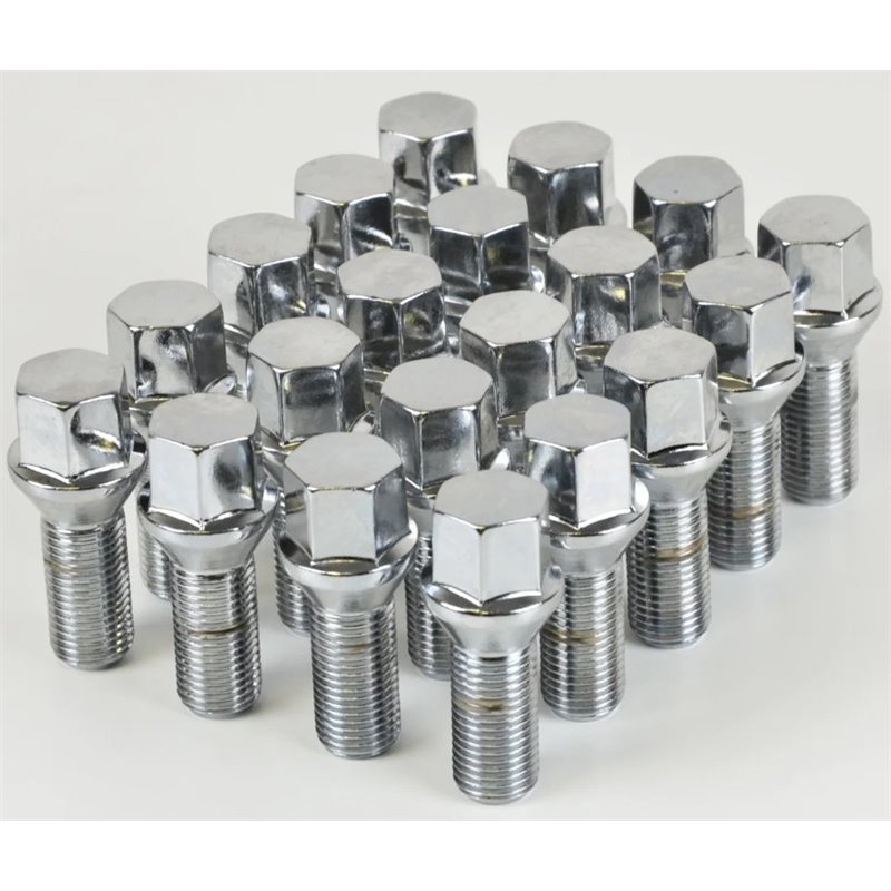 Ceco | (20) Bolt Cone Seat 15x1.25 28mm Thread Length 17mm Hex Chrome
