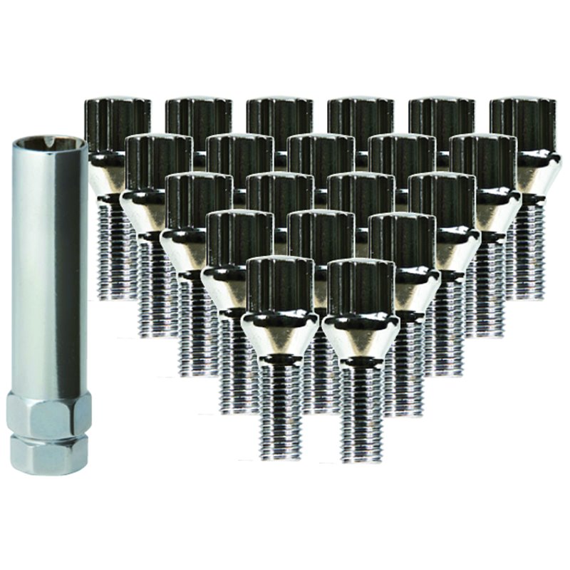 Ceco | (20) Bolt 6 Spline 15x1.25 28mm Length Chrome