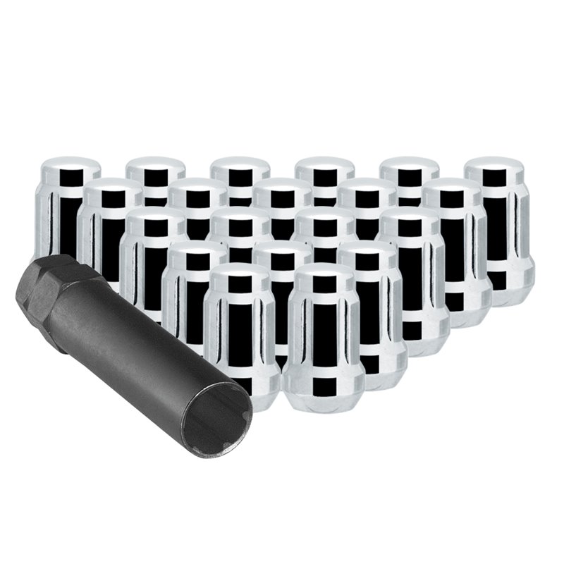 Ceco | (24) Chrome 6 Spline Nut 12x1.25 35mm Height Key CD3800