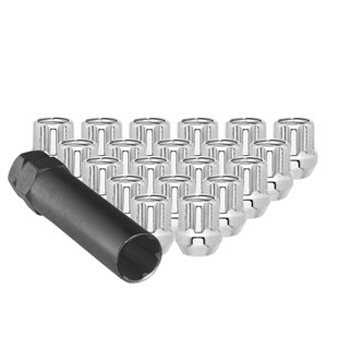Ceco | (20)CHROME OPEN 7 SPLINE NUT 9/16" 25mm HEIGHT