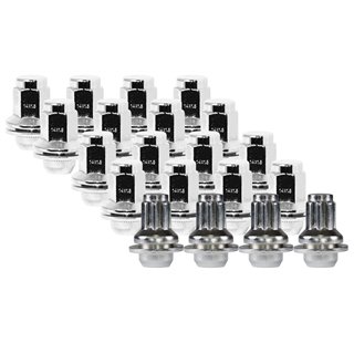 Ceco | (20)CHROME OEM TOYOTA SHANK 14X1.5 1.85" H 22mm HEX (16) + LOCK