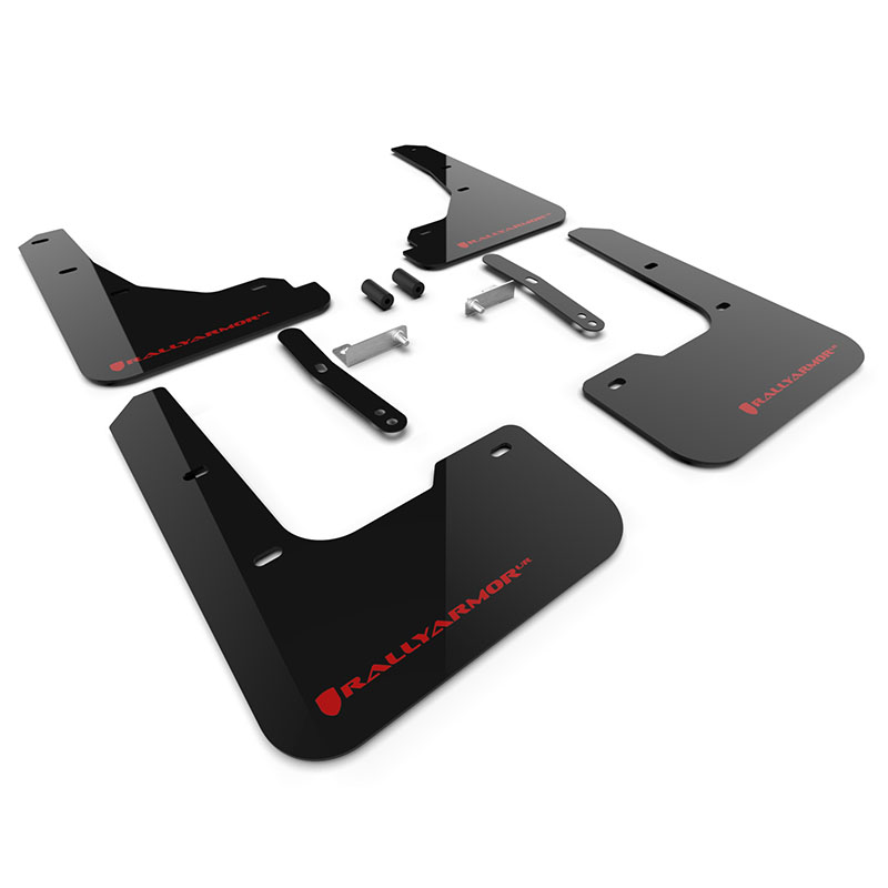 RallyArmor | Black UR Mud Flap Red Logo - Elantra Base 2024