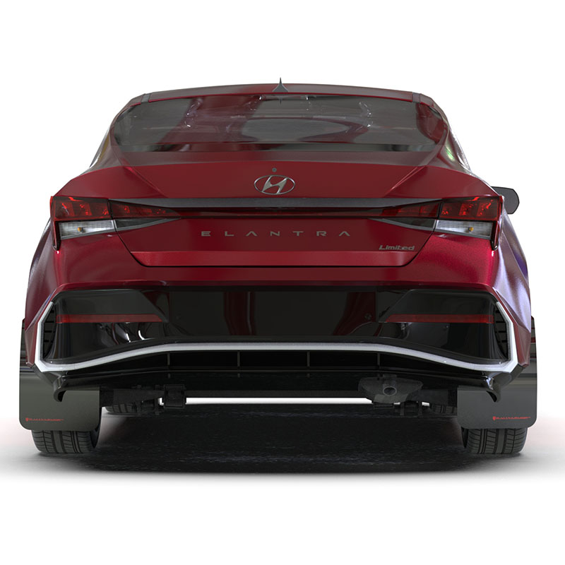 RallyArmor | Black UR Mud Flap Red Logo - Elantra Base 2024