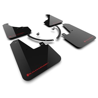 RallyArmor | Black UR Mud Flap Red Logo - Santa Fe 2024