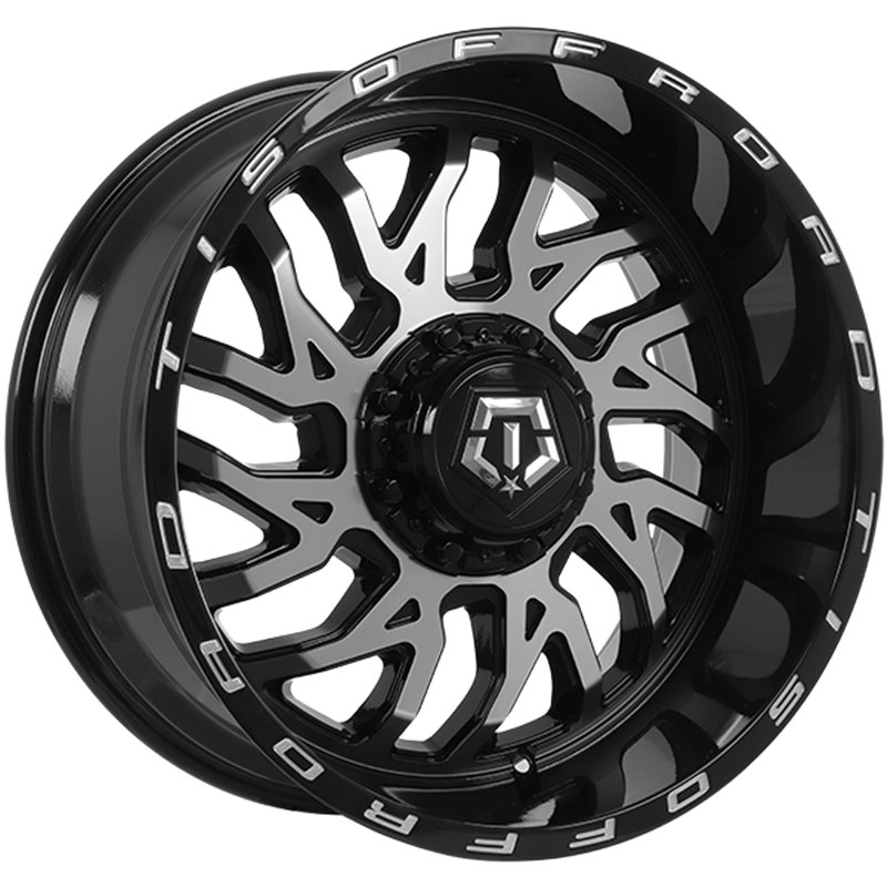 TIS Wheels | 544 22x12.0 ET-44 - Gloss Black - Machined Face