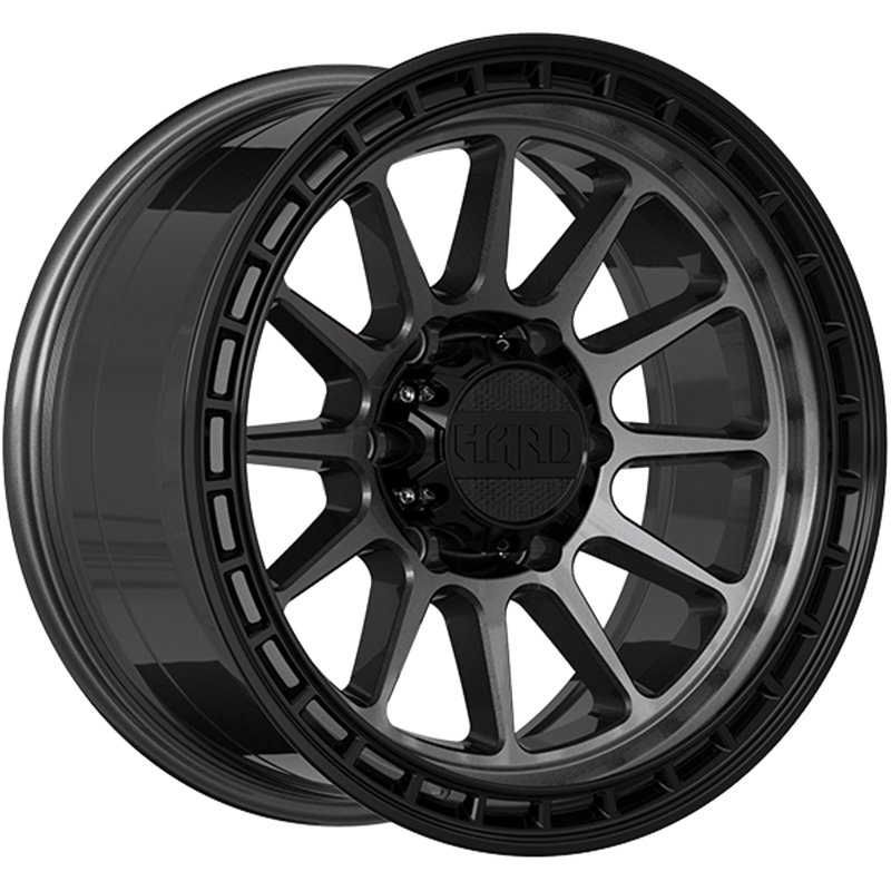 Ruffino HARD | MOJAVE 17x8.5 ET-6 - Satin Grey - Black Lip